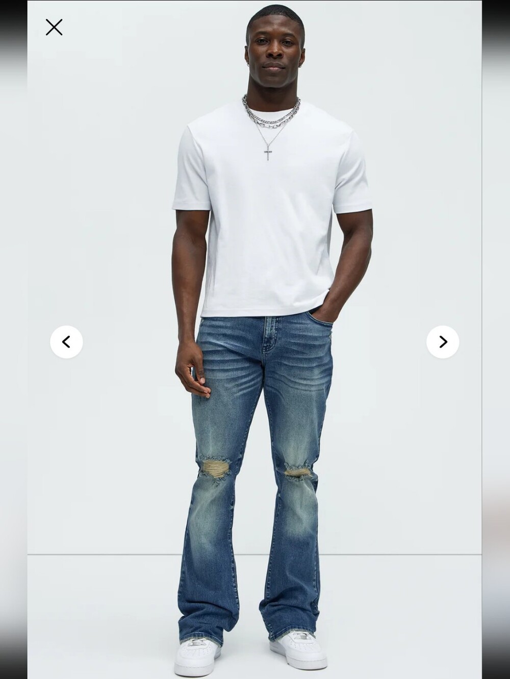 NOVAMEN Stacked Slim Flare Jeans